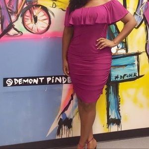 Pink FTF off the Shoulder dress